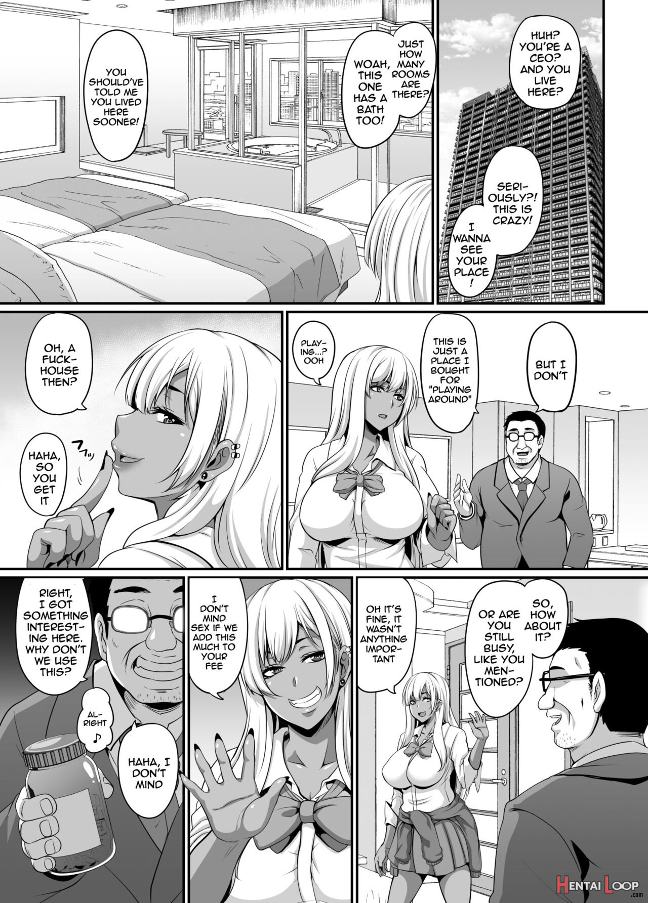 A Sugar Daddy And The Gyaru Girls He Pays To Have An Orgy With Him page 4