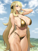 Cynthia Is Embarrassed To Wear A Gold Bikini page 1