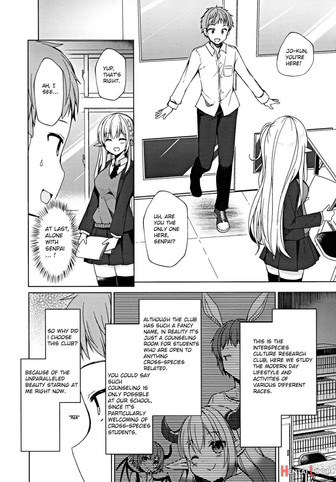 Fujun Ishu Kouyuu Ore to Elf Senpai no Love Love Saimin Seikatsu page 3