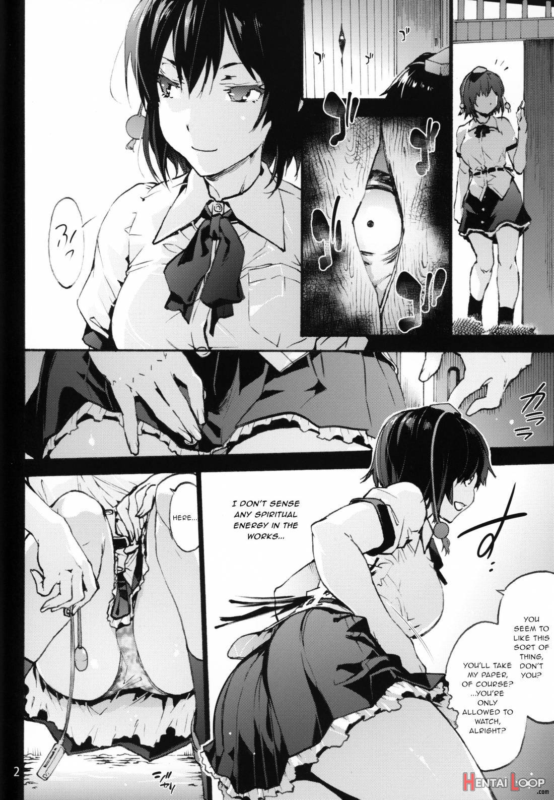 Nagai Mono ni Xkaretai Shameimaru-san page 3