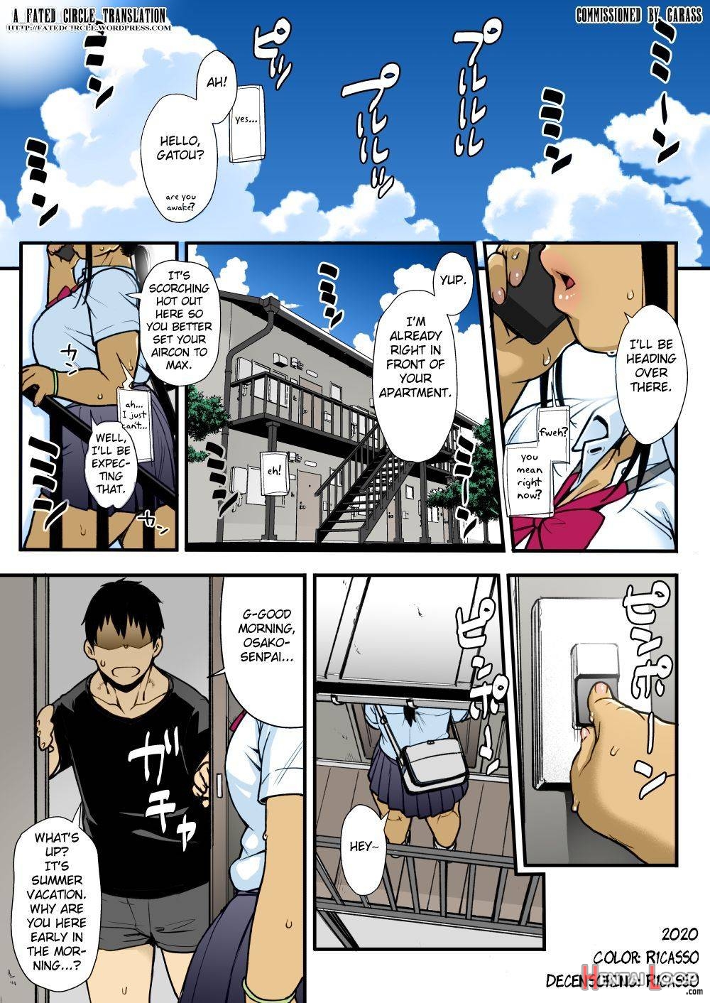 Natsu no Senpai no Oshiri* – Colorized page 2
