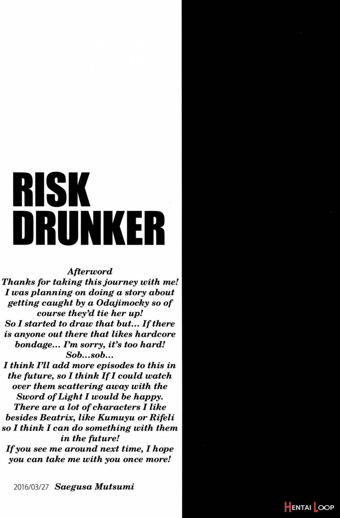 RISK DRUNKER page 19