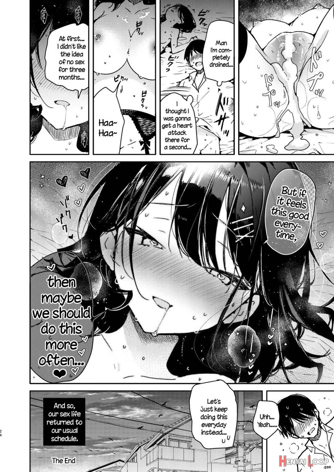 Seiyoku Tsuyome na Kanojo to Kinyoku Kaikin Renzoku Shasei Ecchi page 23