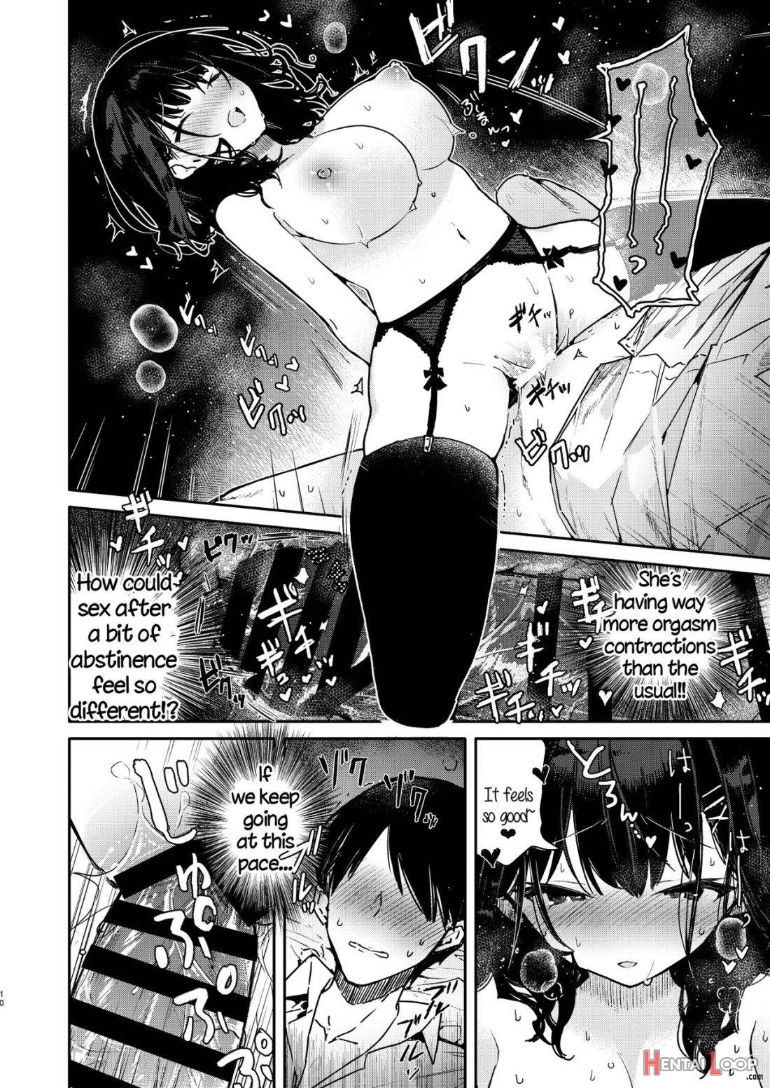 Seiyoku Tsuyome na Kanojo to Kinyoku Kaikin Renzoku Shasei Ecchi page 9