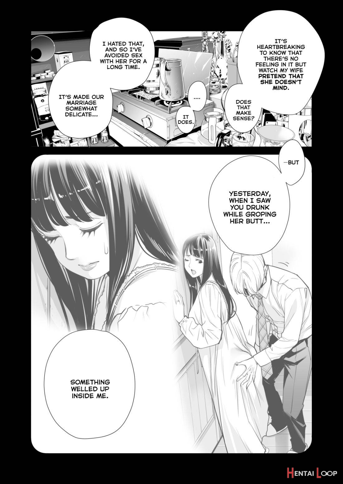 Tsukiyo no Midare Zake (Kouhen) Moonlit Intoxication ~ A Housewife Stolen by a Coworker Besides her Blackout Drunk Husband ~ Chapter 2 page 46