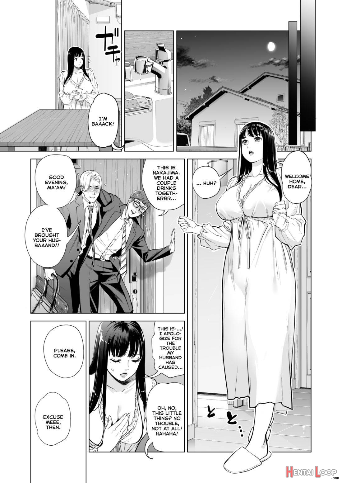 Tsukiyo no Midare Zake (Zenpen) Moonlit Intoxication ~ A Housewife Stolen by a Coworker Besides her Blackout Drunk Husband ~ Chapter 1 page 13