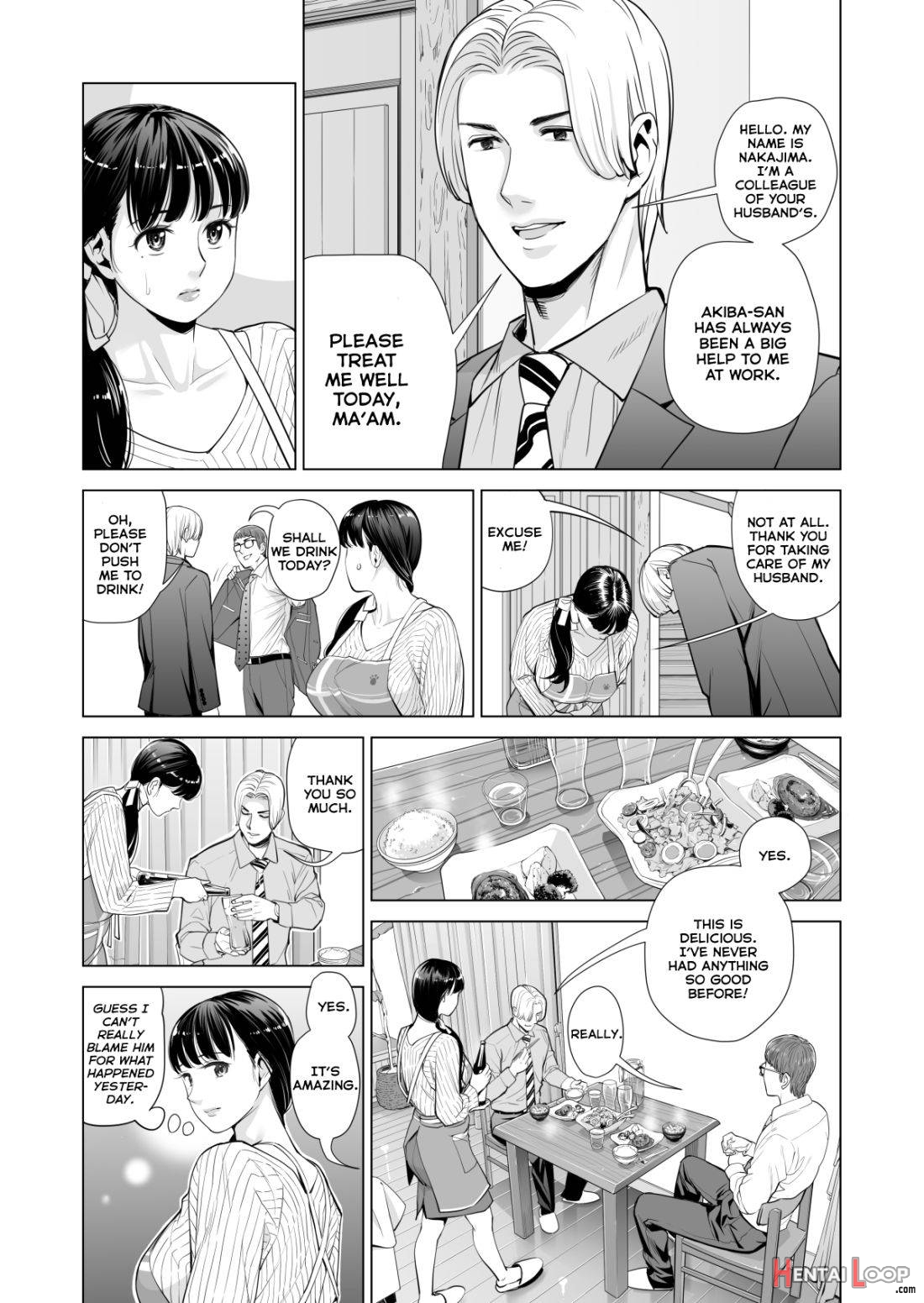 Tsukiyo no Midare Zake (Zenpen) Moonlit Intoxication ~ A Housewife Stolen by a Coworker Besides her Blackout Drunk Husband ~ Chapter 1 page 21