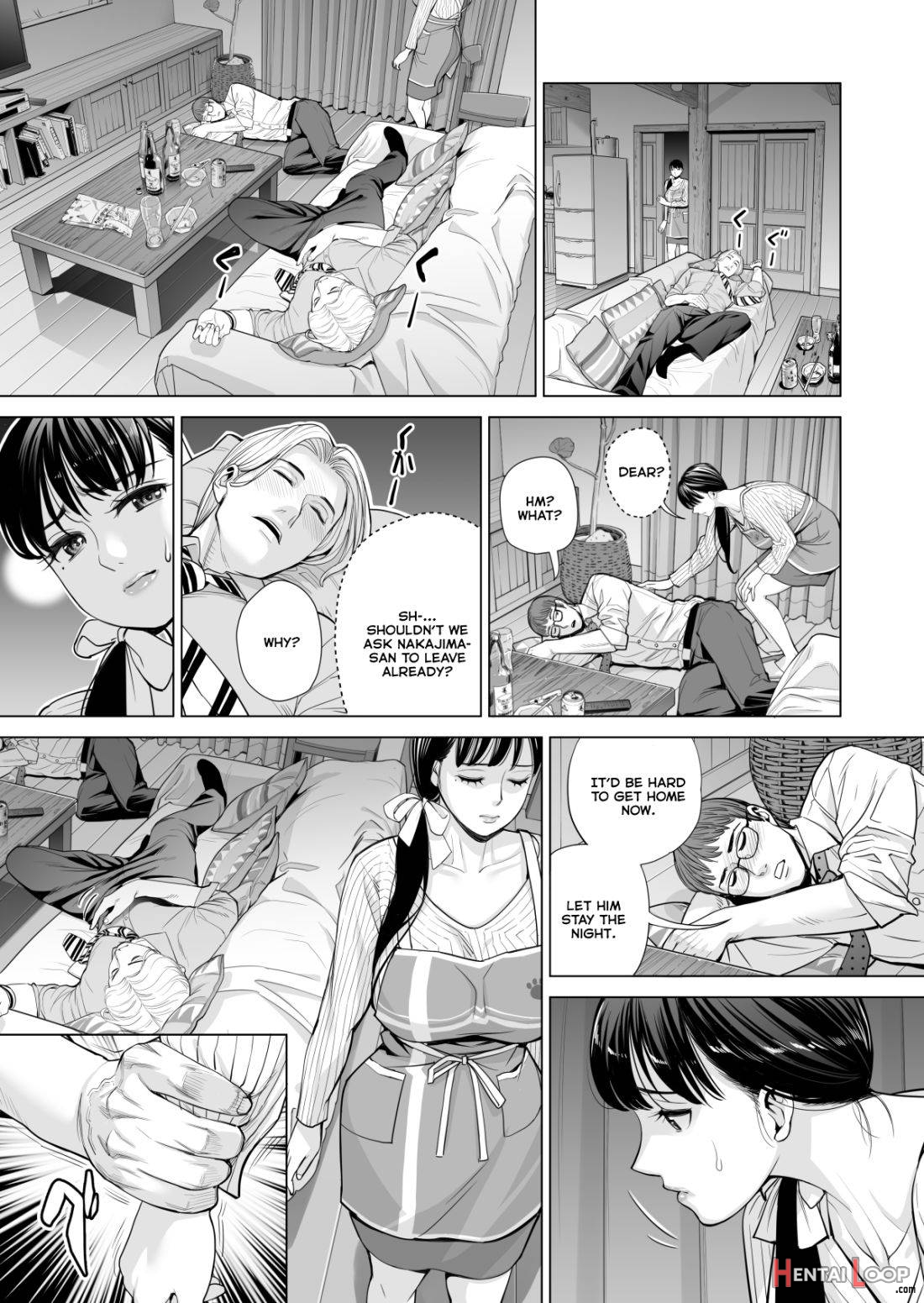 Tsukiyo no Midare Zake (Zenpen) Moonlit Intoxication ~ A Housewife Stolen by a Coworker Besides her Blackout Drunk Husband ~ Chapter 1 page 37