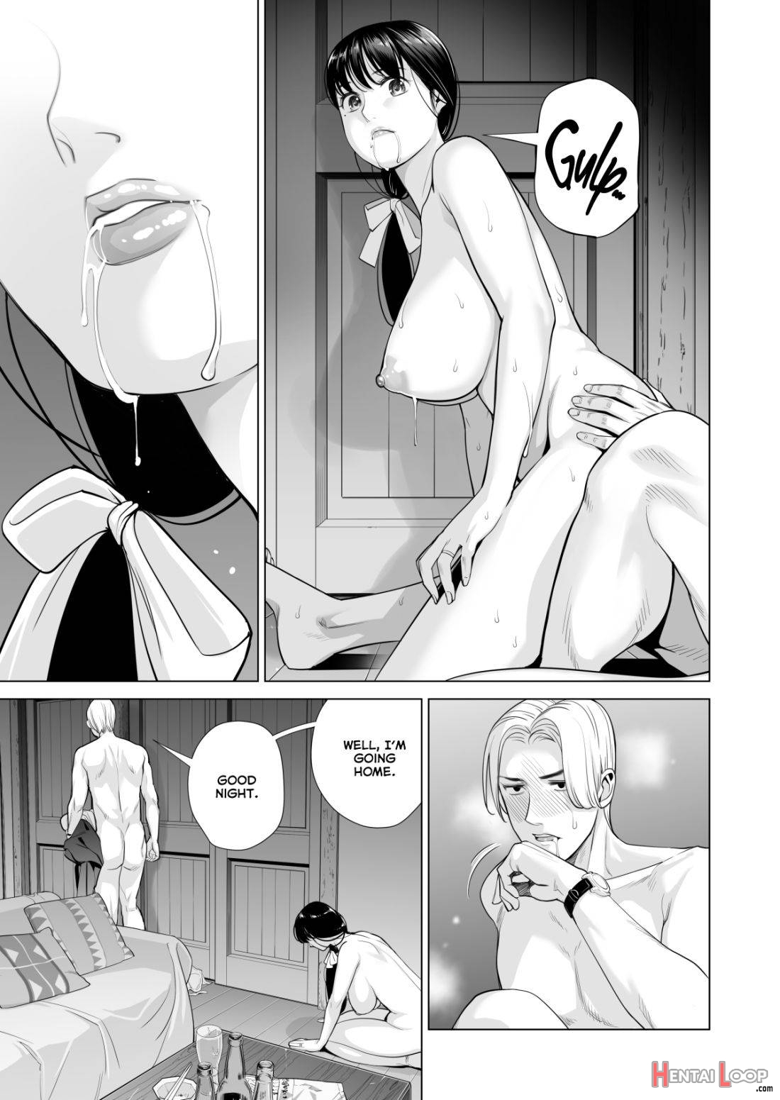 Tsukiyo no Midare Zake (Zenpen) Moonlit Intoxication ~ A Housewife Stolen by a Coworker Besides her Blackout Drunk Husband ~ Chapter 1 page 59