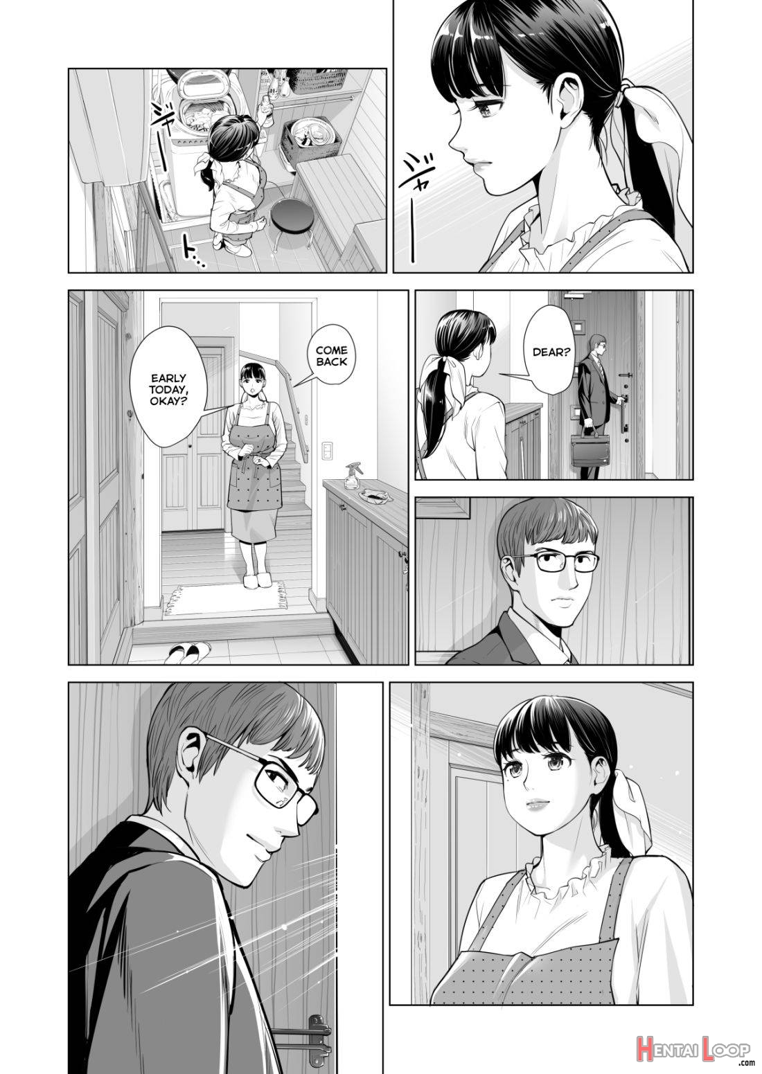 Tsukiyo no Midare Zake (Zenpen) Moonlit Intoxication ~ A Housewife Stolen by a Coworker Besides her Blackout Drunk Husband ~ Chapter 1 page 6