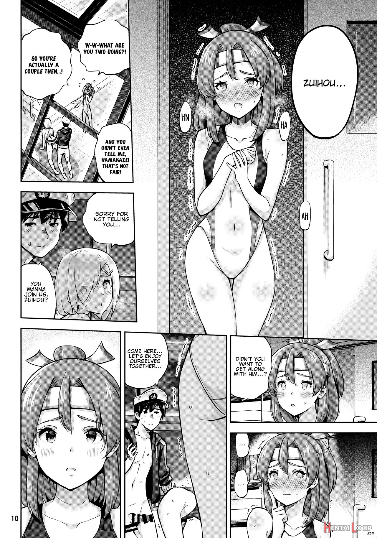 Zuihou And Hamakaze In Racing Swimsuits. page 12