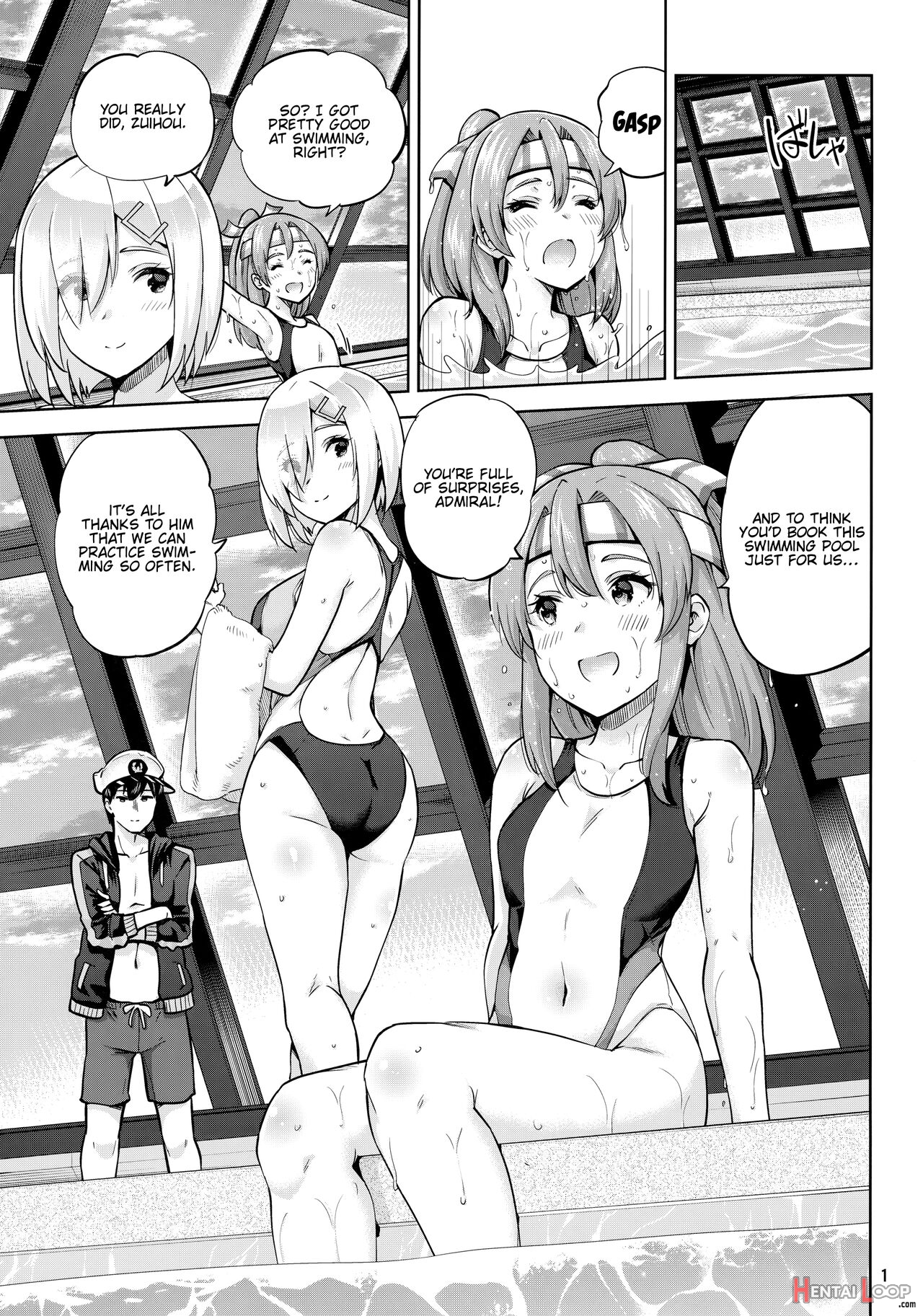 Zuihou And Hamakaze In Racing Swimsuits. page 3