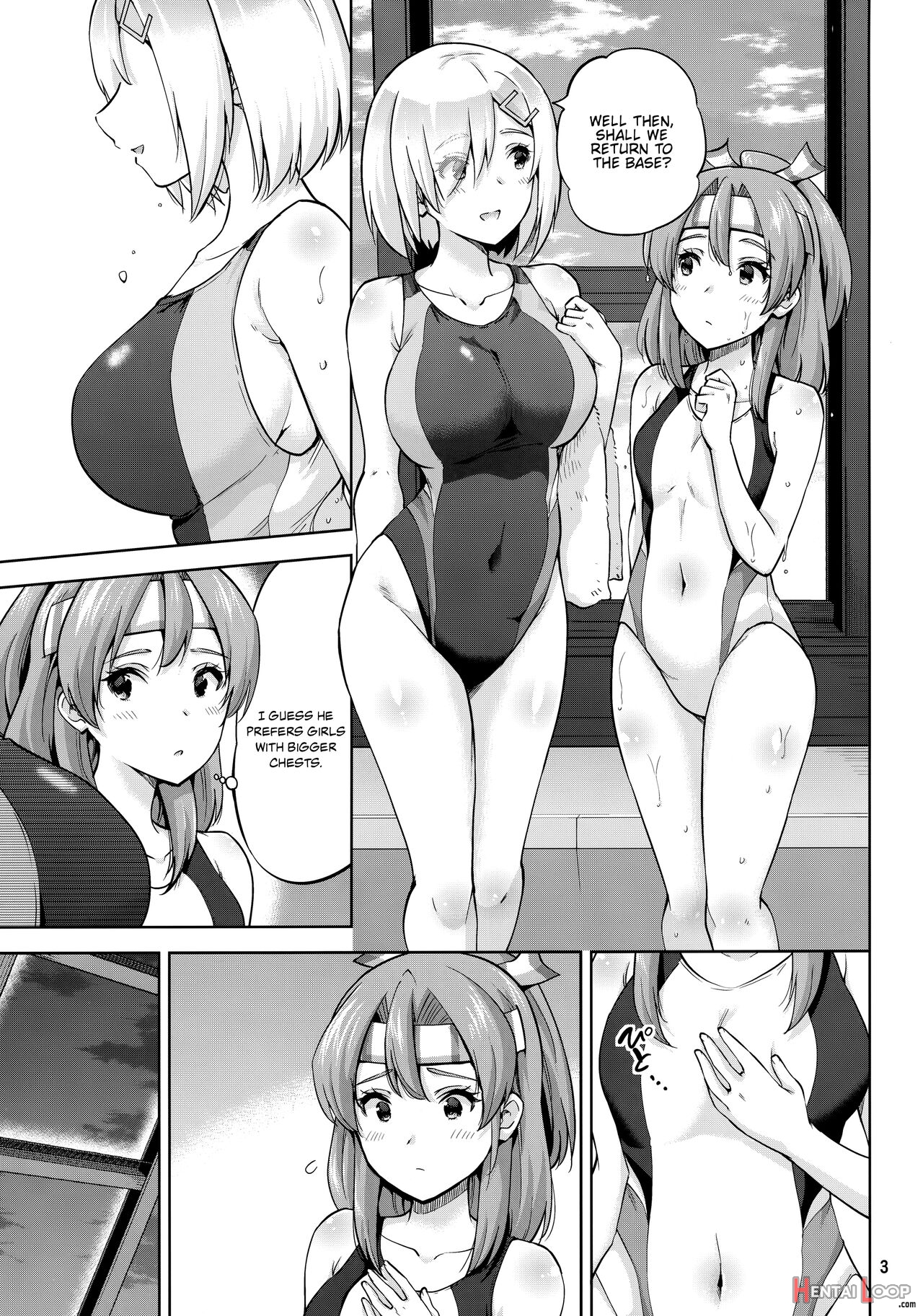 Zuihou And Hamakaze In Racing Swimsuits. page 5