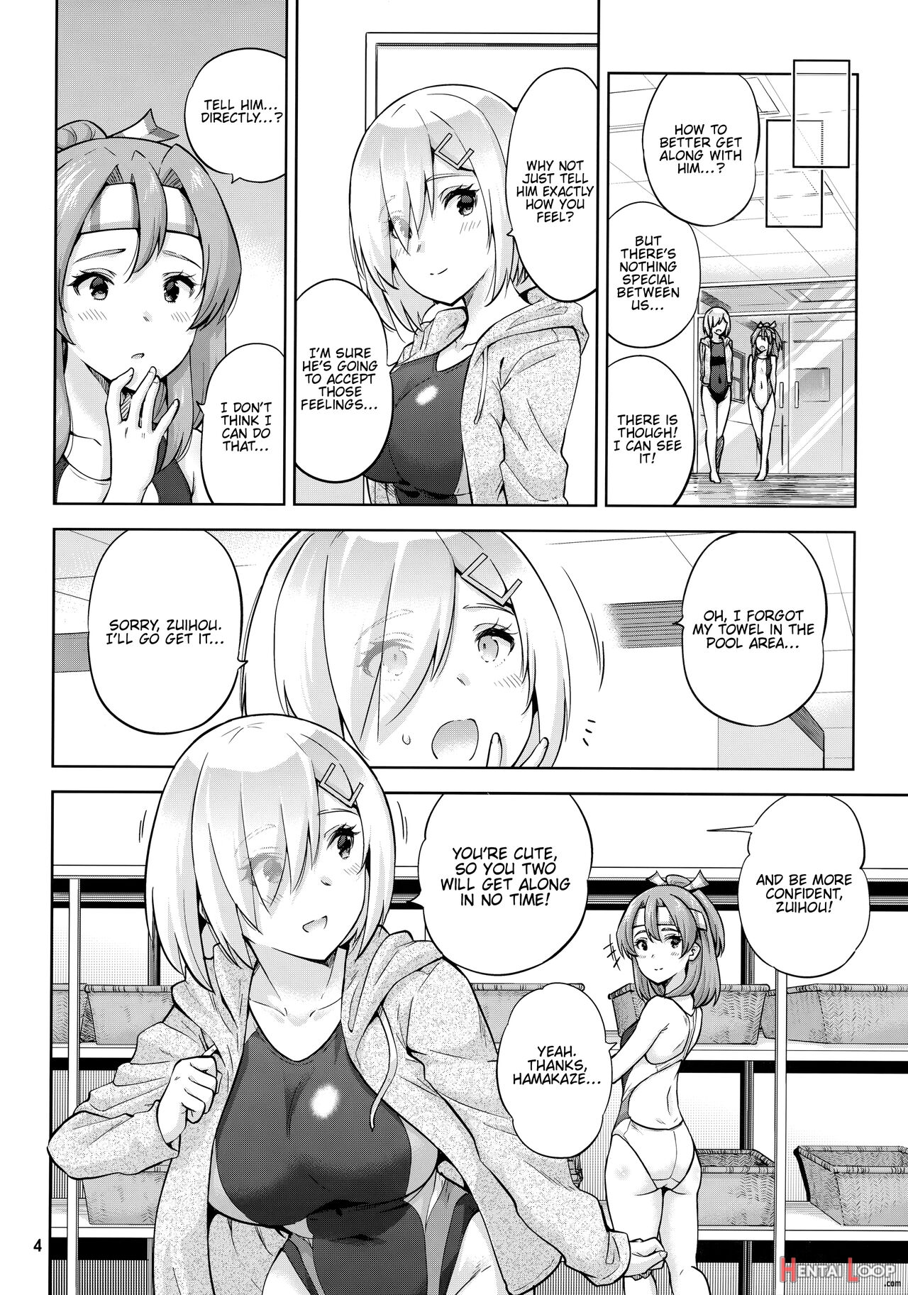 Zuihou And Hamakaze In Racing Swimsuits. page 6