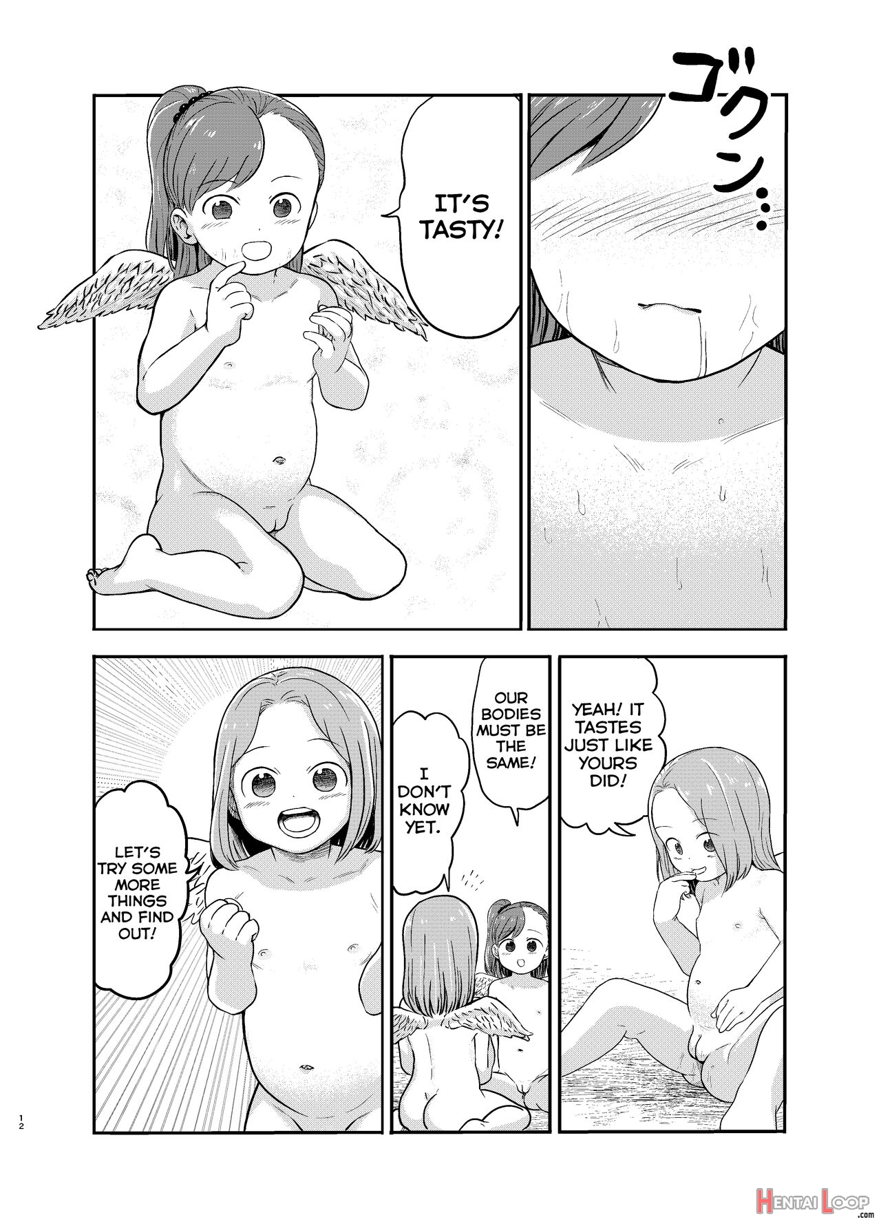 A Manga Where Two Lesbian Angels Do Lewd Things Together page 12
