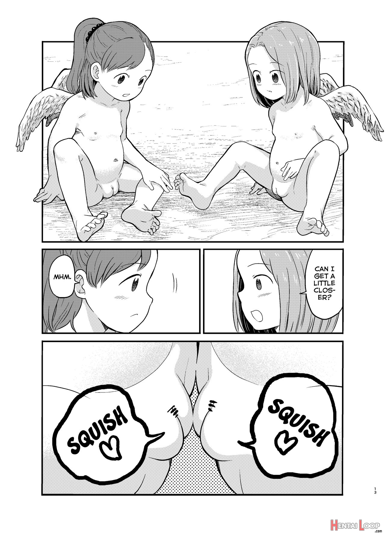 A Manga Where Two Lesbian Angels Do Lewd Things Together page 13