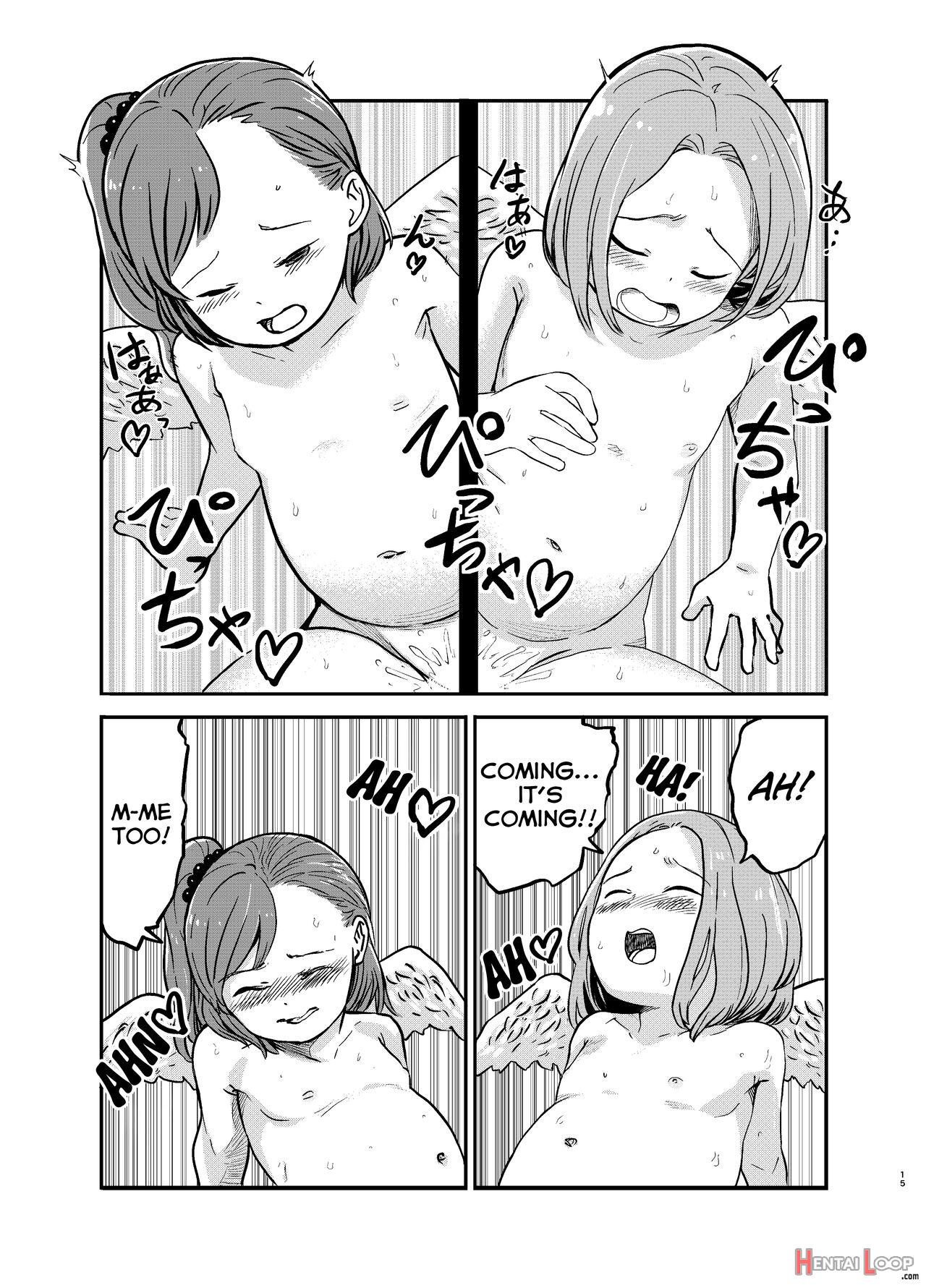 A Manga Where Two Lesbian Angels Do Lewd Things Together page 15
