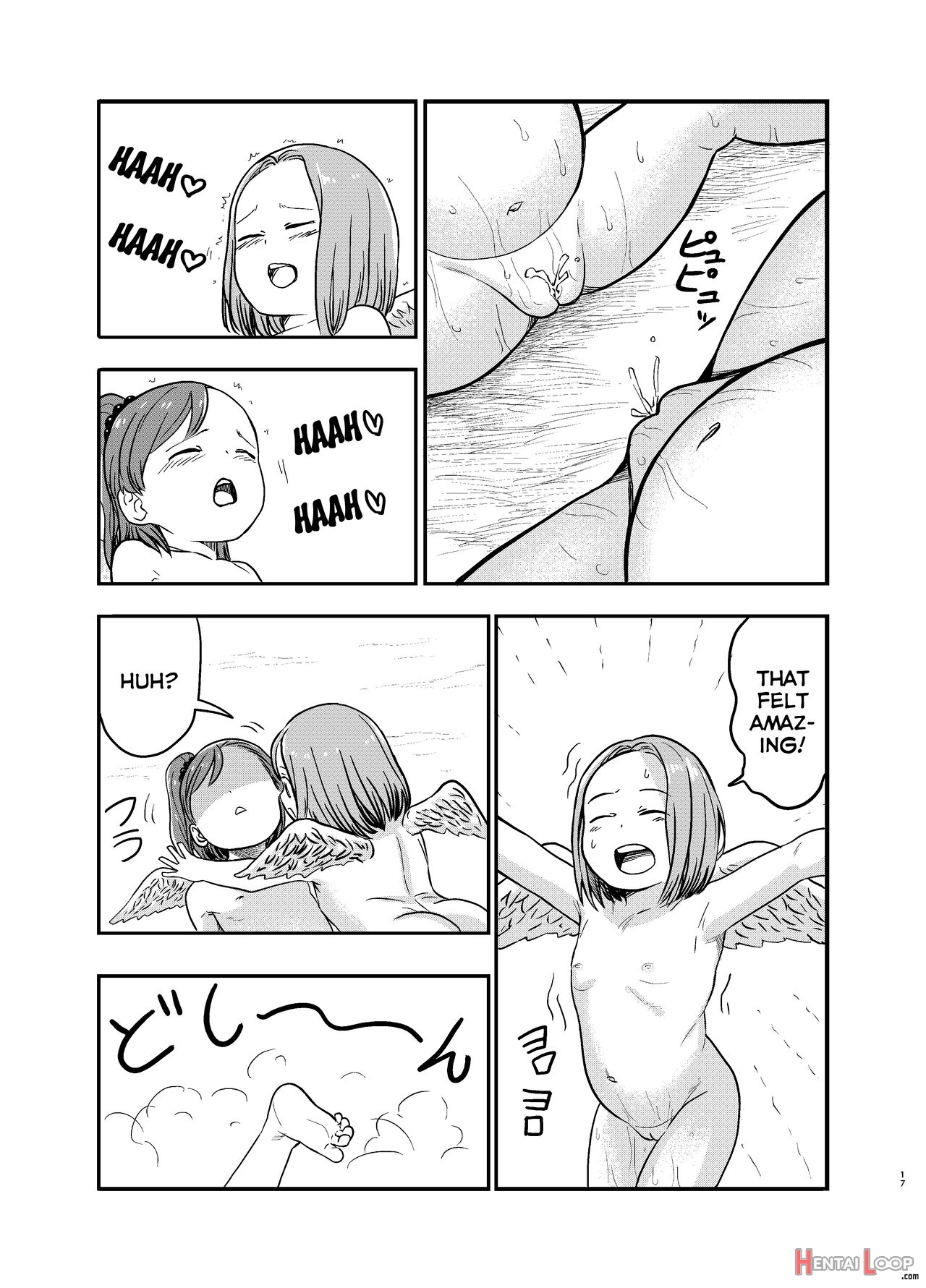 A Manga Where Two Lesbian Angels Do Lewd Things Together page 17