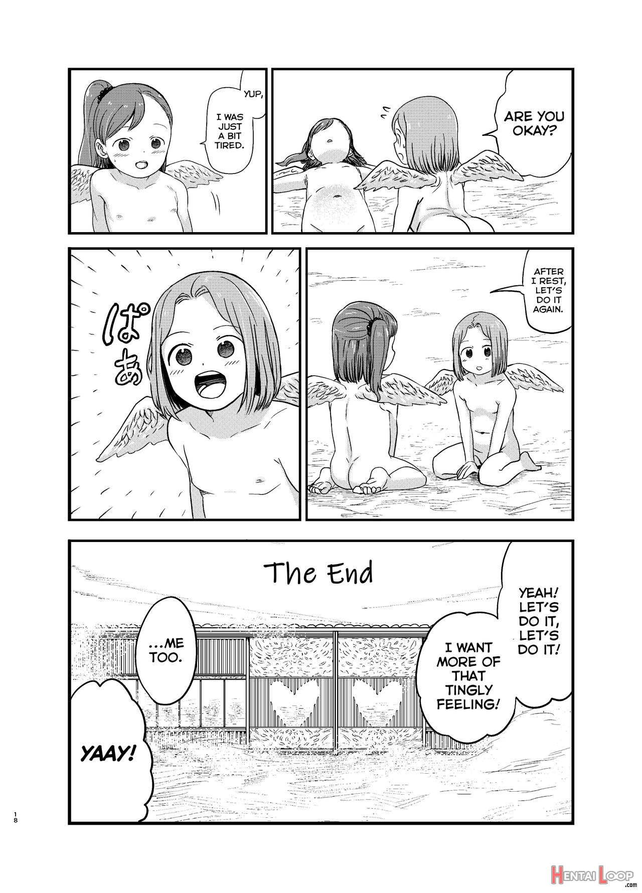 A Manga Where Two Lesbian Angels Do Lewd Things Together page 18