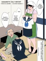 Manager's Daily Work Report - Ward A, Room 204, Kichizo Inamura. page 1