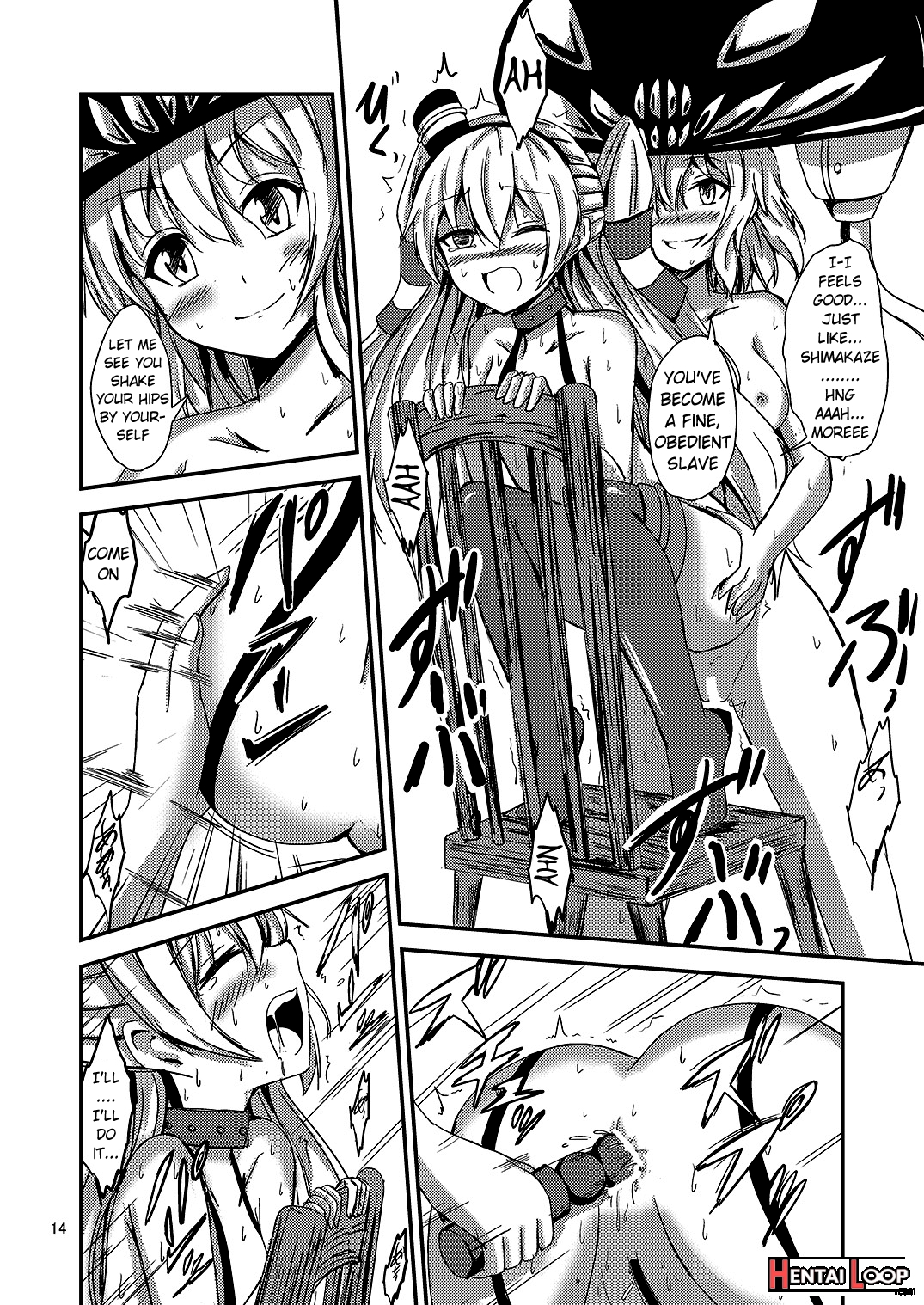 Standard Carrier Wo-class's Amatsukaze Yuri Slave Training ~pleasure Fall~ page 15