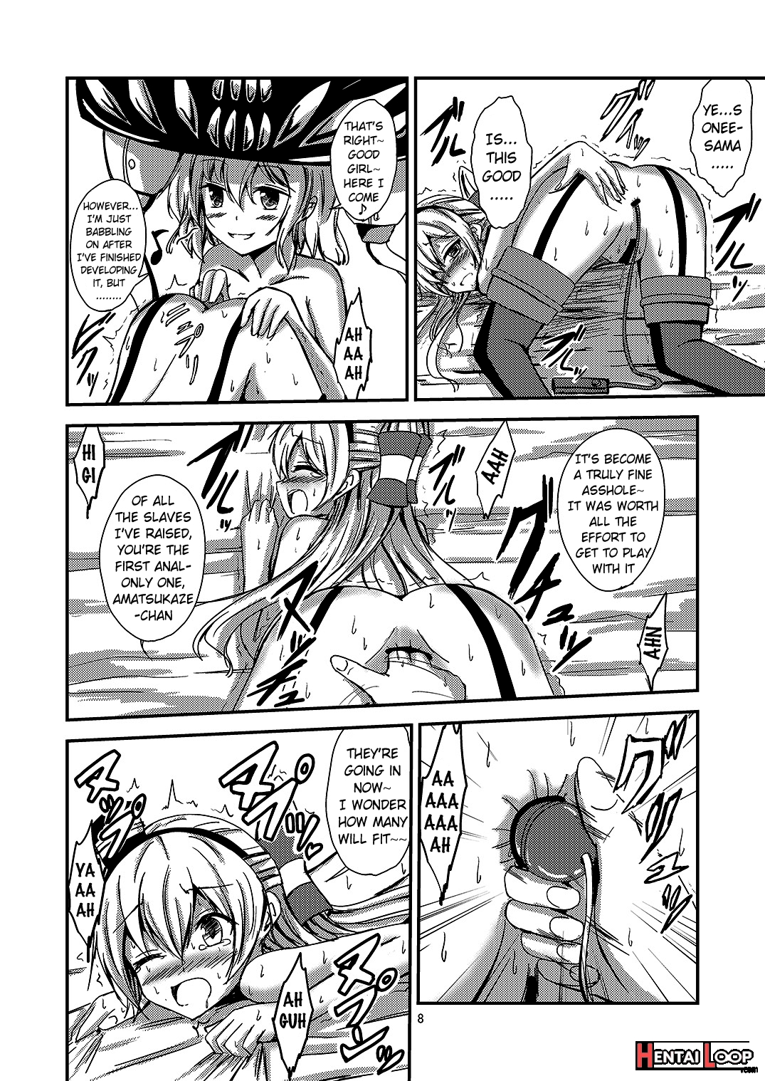 Standard Carrier Wo-class's Amatsukaze Yuri Slave Training ~pleasure Fall~ page 9