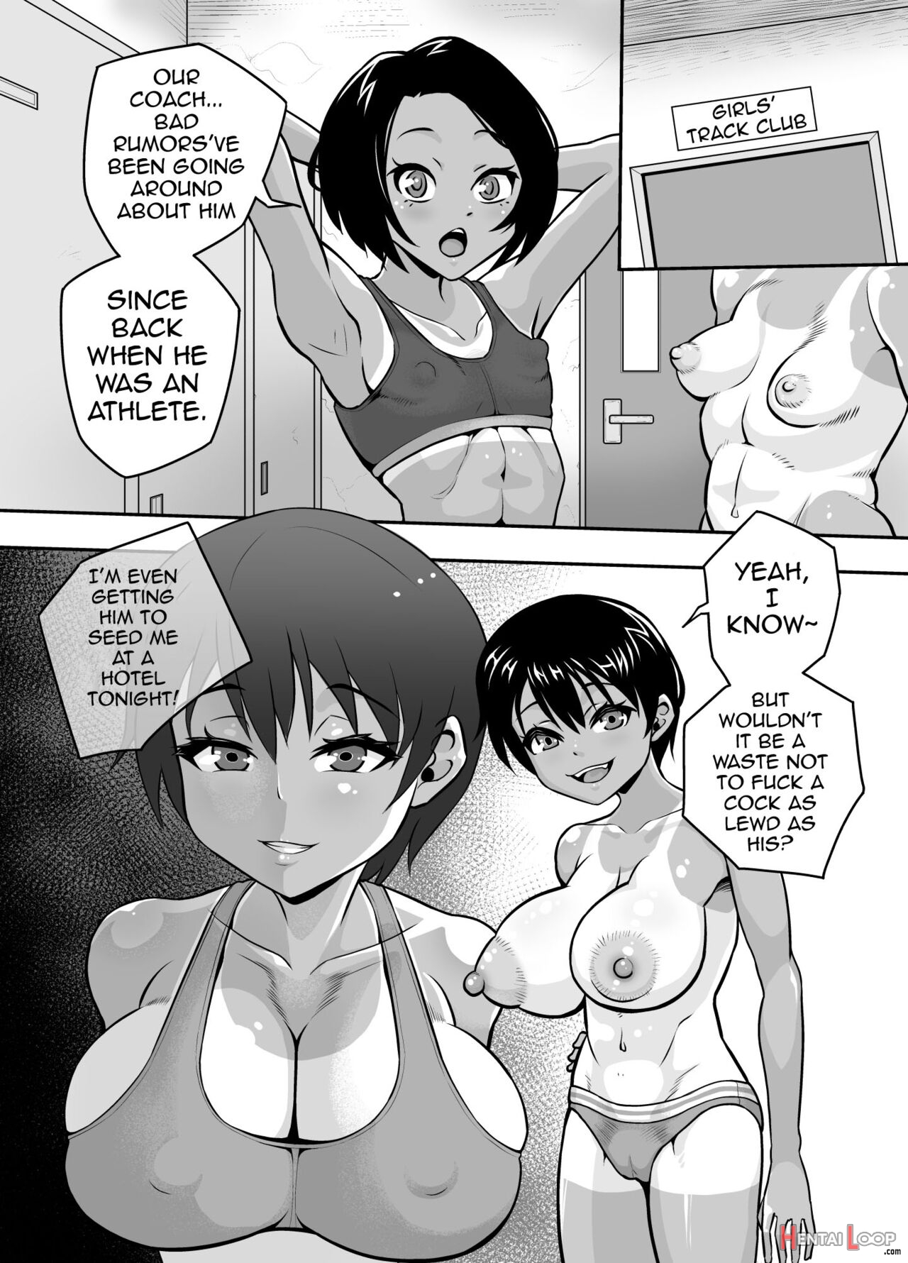 The Lewd Big Breasted Athlete Of The Track And Field Club page 12