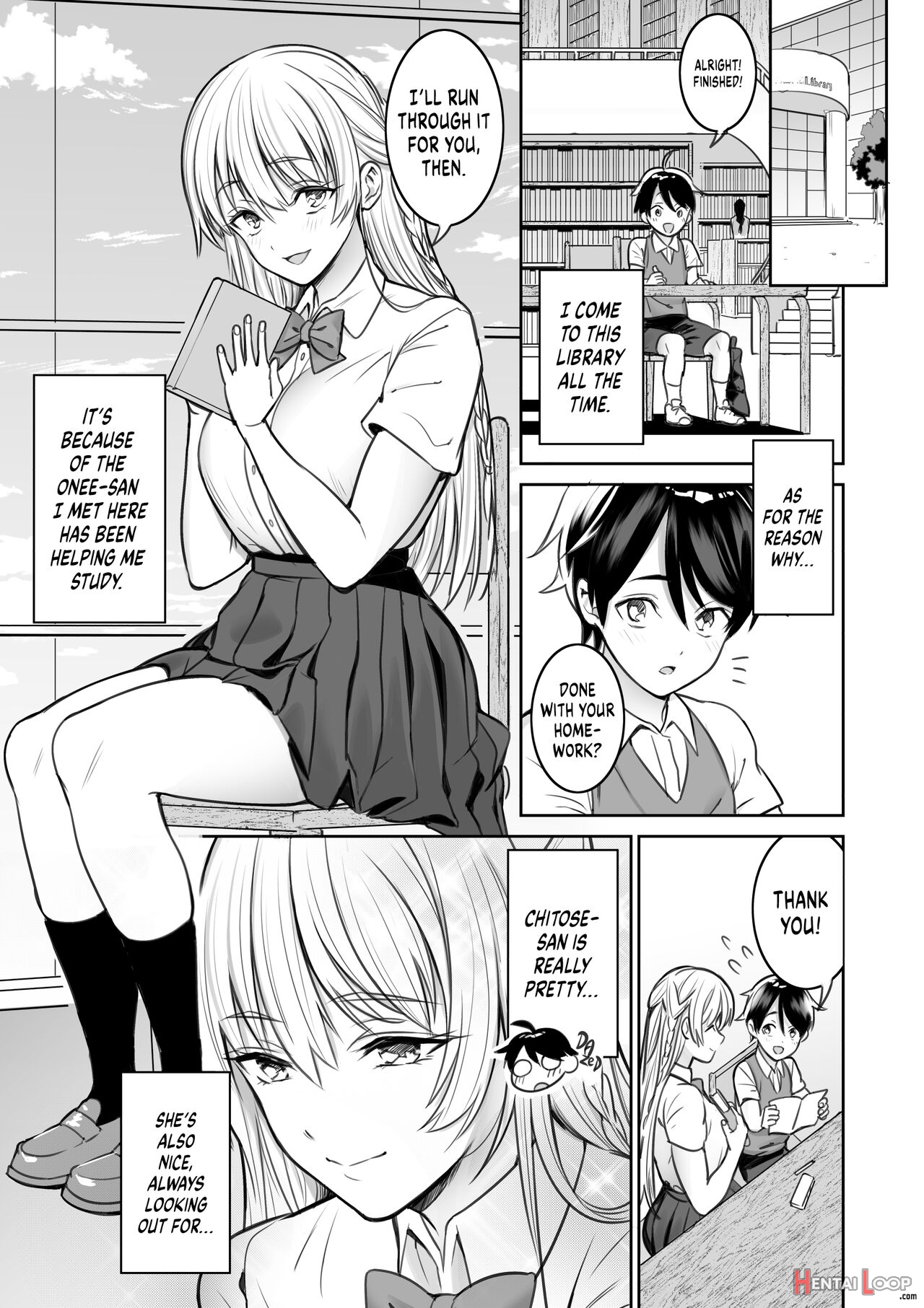 A Story About The Lewd Things The Onee-san I Met At The Library Does To Me page 3