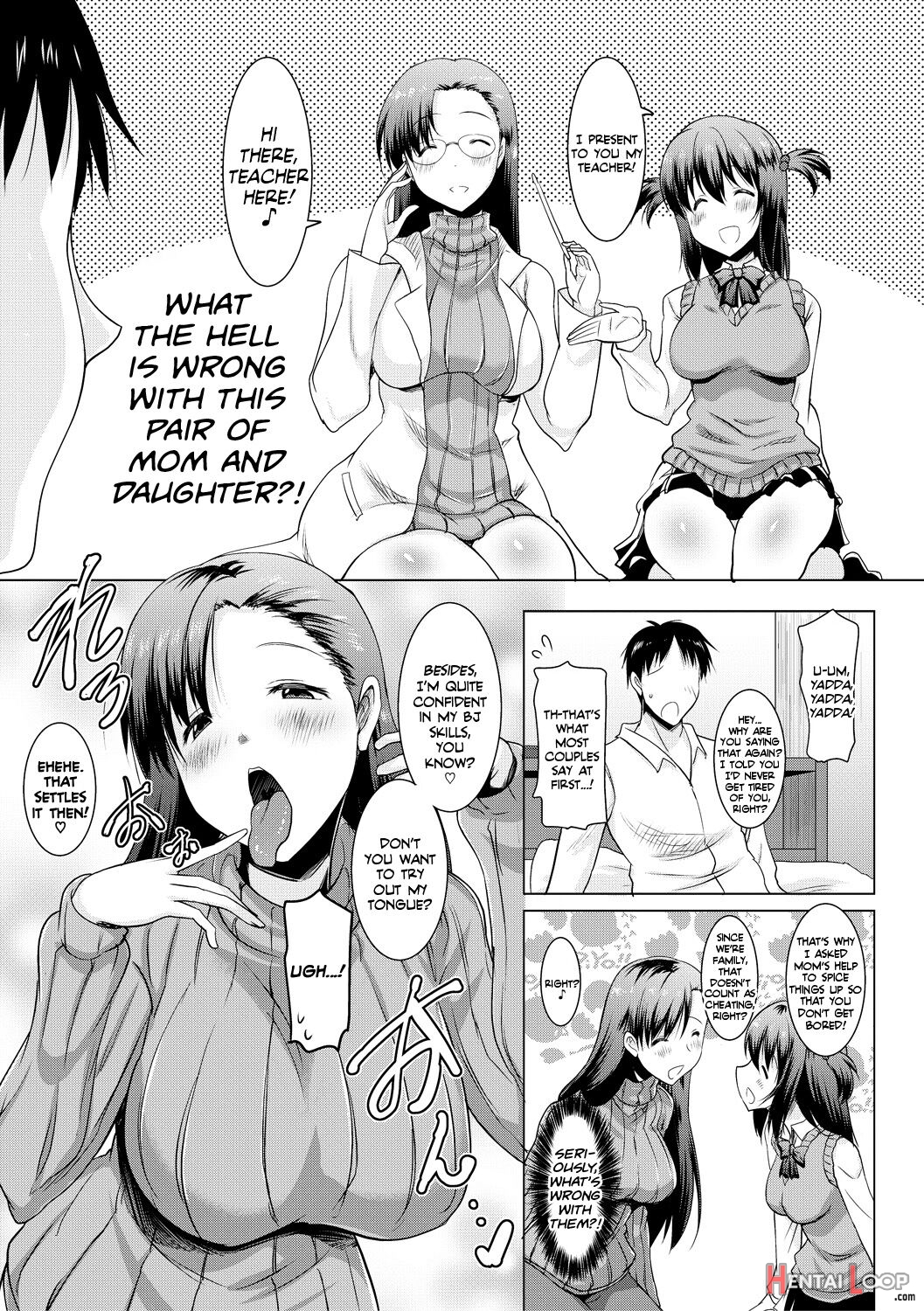 I Can't Live Without My Little Sister's Tongue Chapter 01-02 + Secret Baby-making Sex With A Big-titted Mother And Daughter! page 47