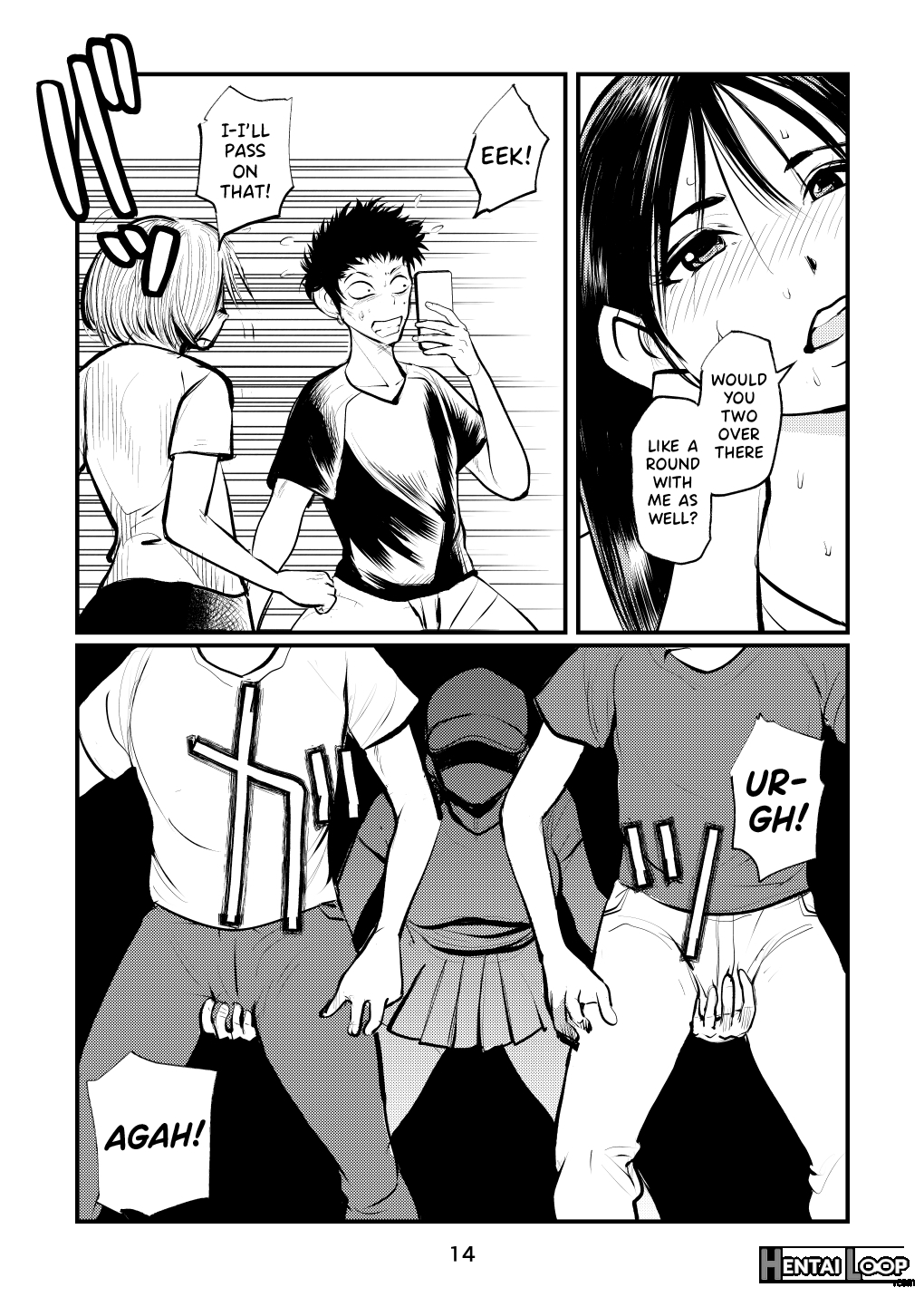 Inran Joshi Ga Modaenagara Kintama Ijimetemita page 14